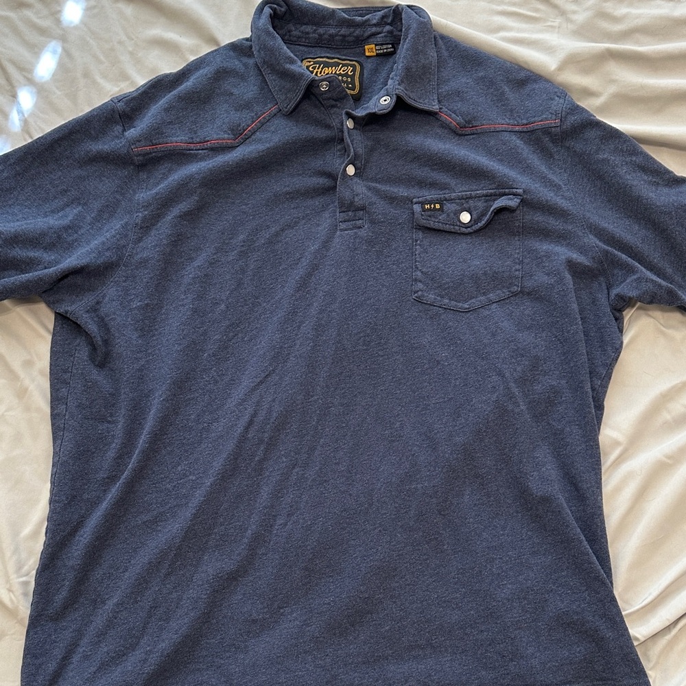 Howler Bros Men's Blue Polo Shirt